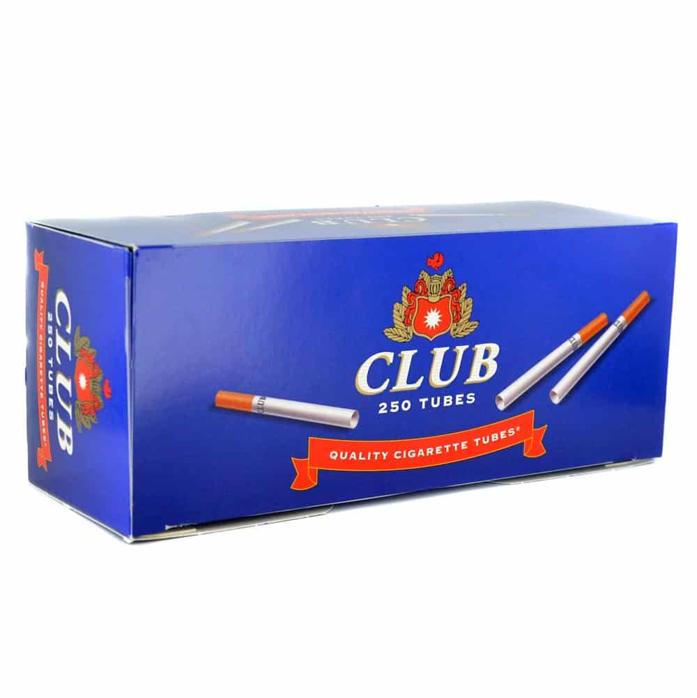 Tube à cigarette Club ⇒ Boite de 250 tubes cigarettes | Livré 24-72h