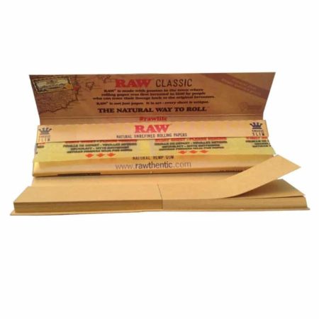 Paquet feuilles raw slim avec carton
