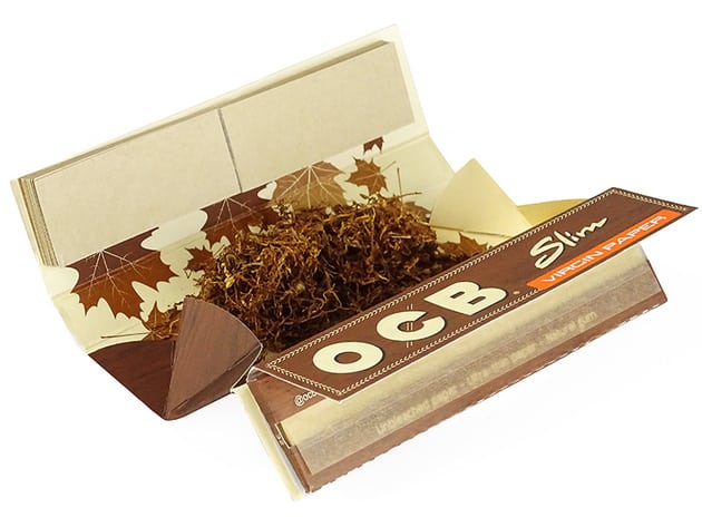 Rouleau de feuilles avec carton Non Blanchi Virgin & Tips, OCB (4 mètres)  (très petit calibre)