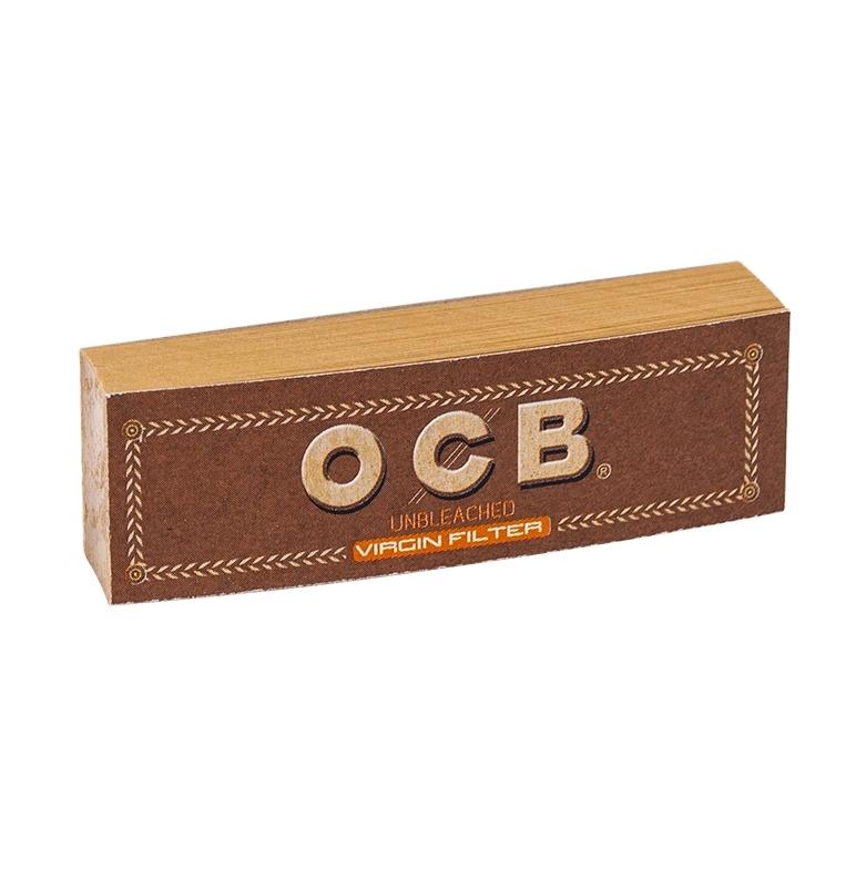 OCB Virgin Filtre à charbon actif non blanchi 7 mm, 50 pièces