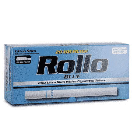 200 Tubes ULTRA Slim Rollo Bleu (6.5mm)