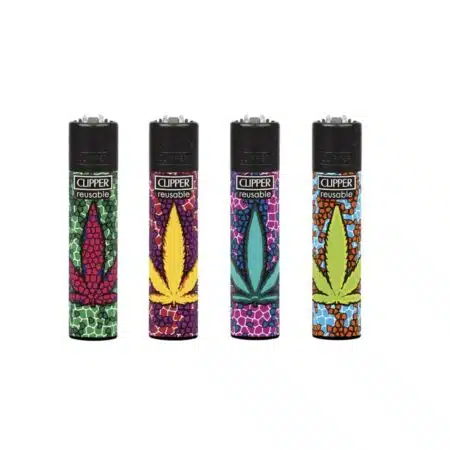 4 x Briquet Micro Clipper Broken Leave 2