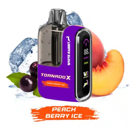Tornado x 25000 Puff White Rabbit 2% Nicotine Peach Berry Ice (100% légale)