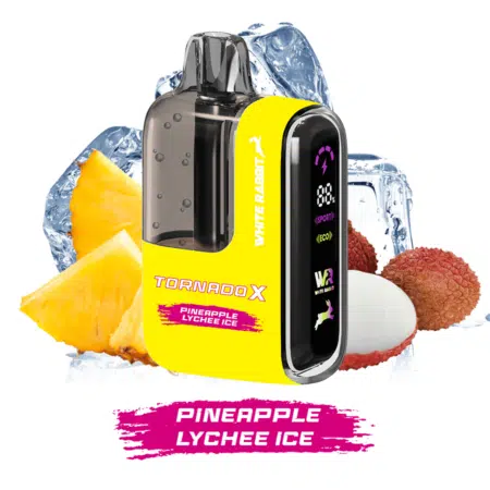 Tornado x 25000 Puff White Rabbit 2% Nicotine Pineapple Litchi Ice (100% légale)