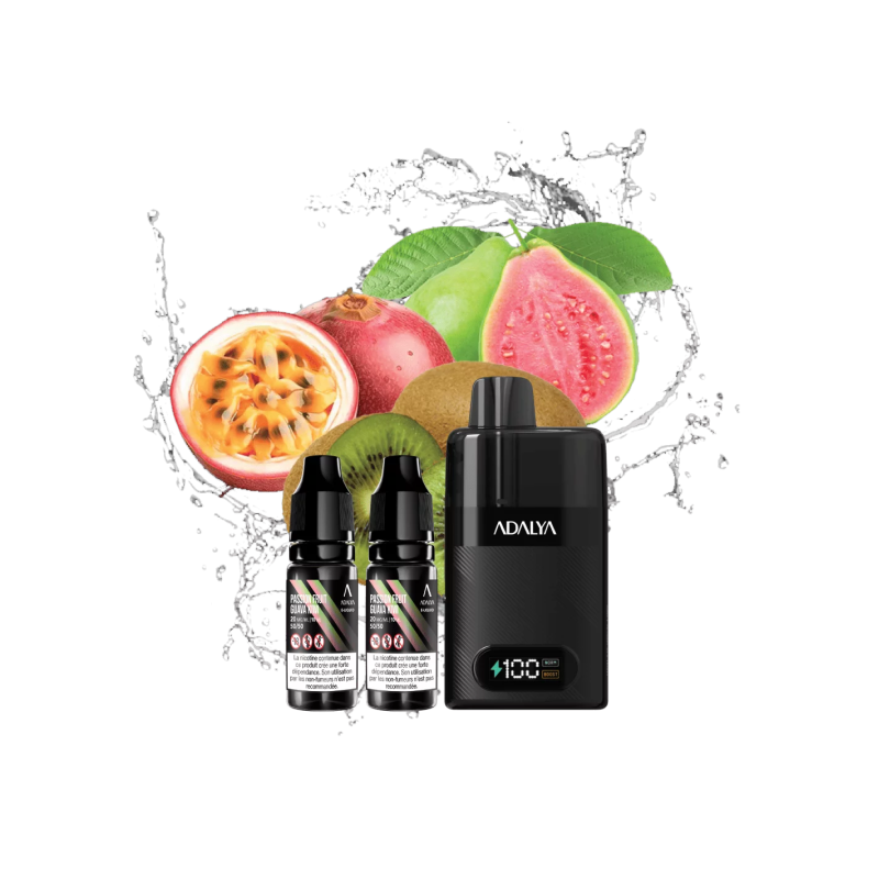 Puff Adalya Levo 30k 2% Nicotine (100% légale) - Passion fruit Guava Kiwi