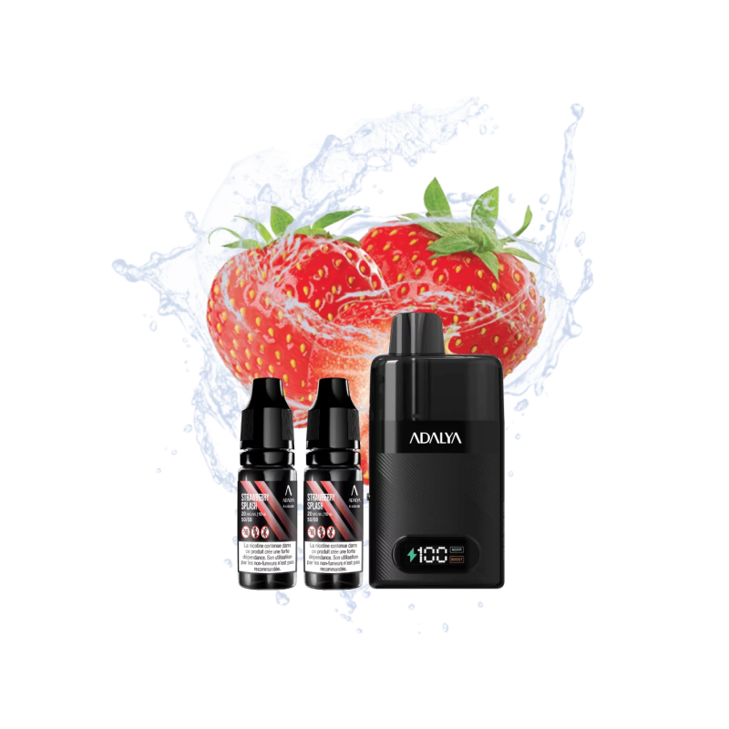 Puff Adalya Levo 30k 2% Nicotine (100% légale) - Strawberry Splash