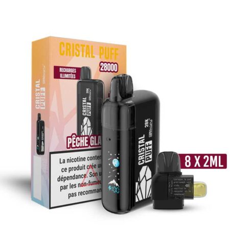 Cristal Puff 28K — Pêche Glacée (100% Légale)