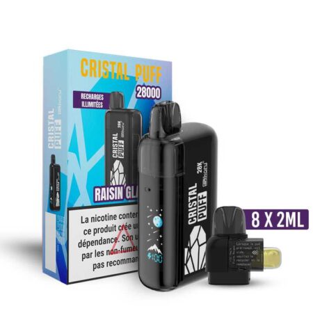 Cristal Puff 28K — Raisin Glacé (100% Légale)