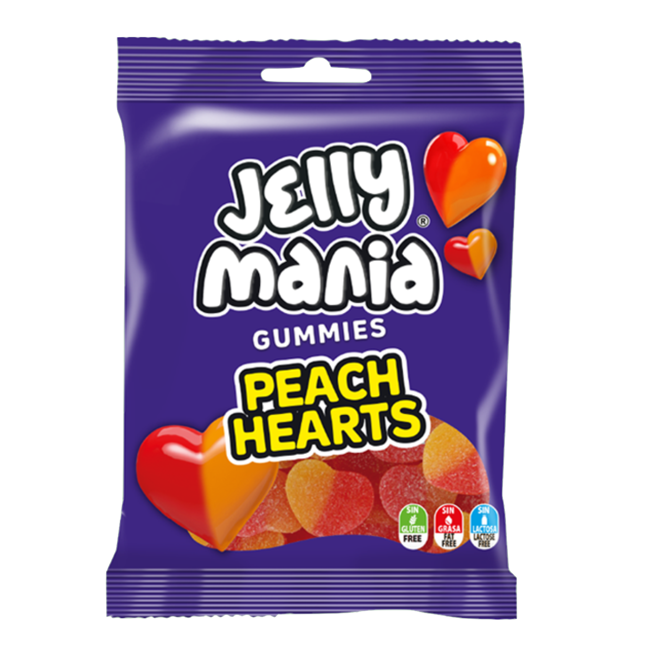 Bonbon Jelly Mania Coeurs Peche (18 sachets de 100g)