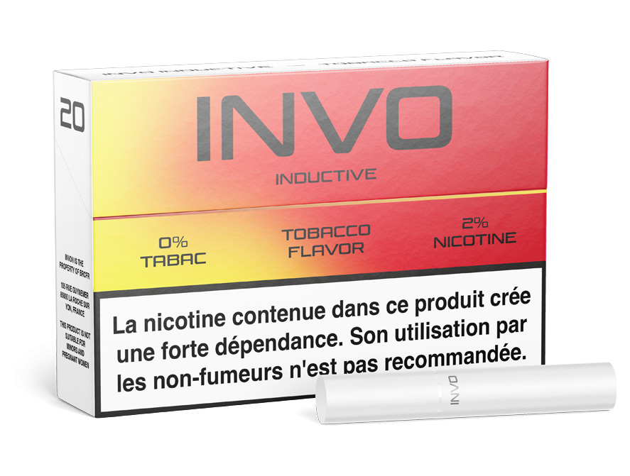 Paquet 20 Sticks Invo Inductive Tobacco 2% Nicotine (Compatible ILUMA et système type TEREA)