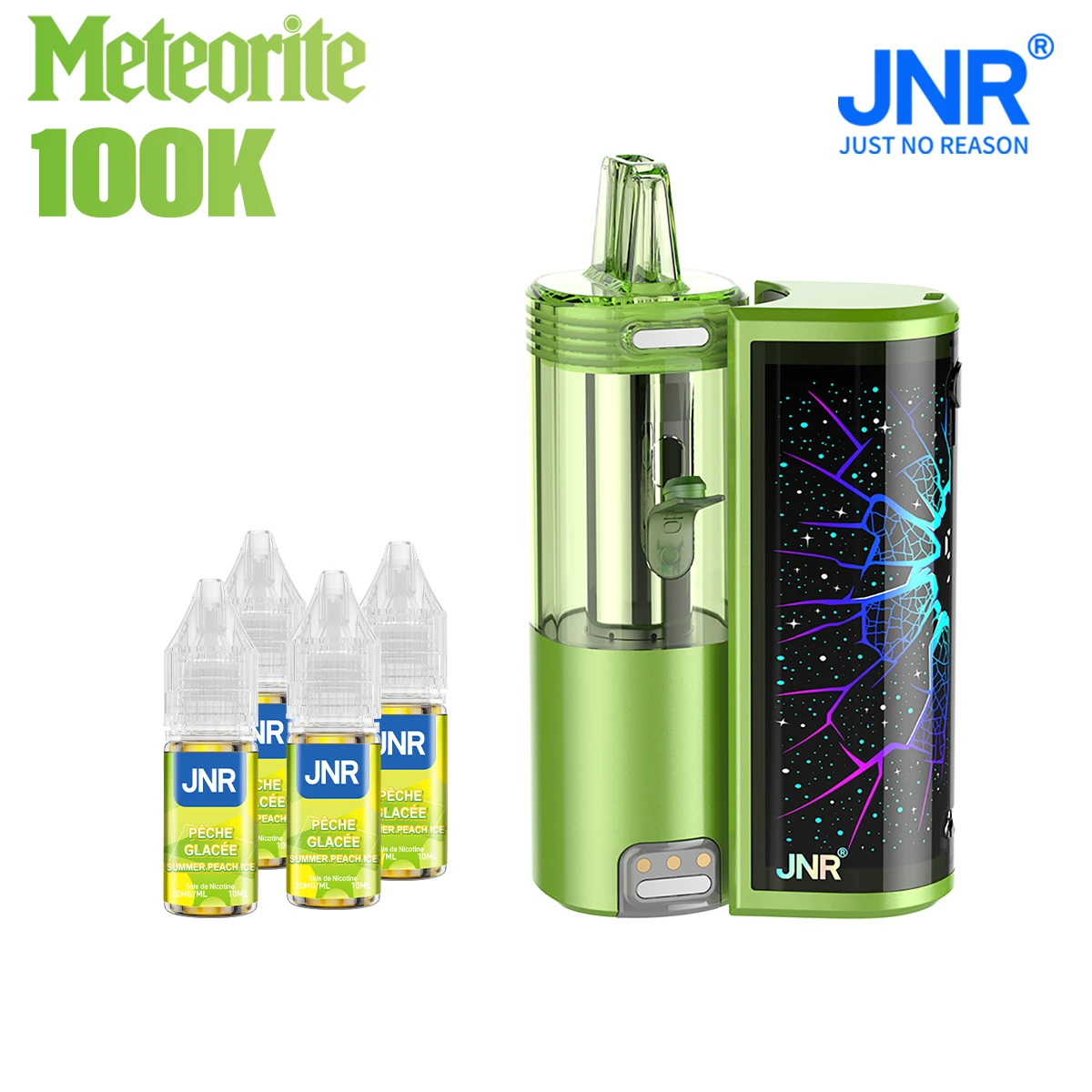 Puff JNR Météorite 100k Summer Peach ice 2% Nicotine (100% légale)