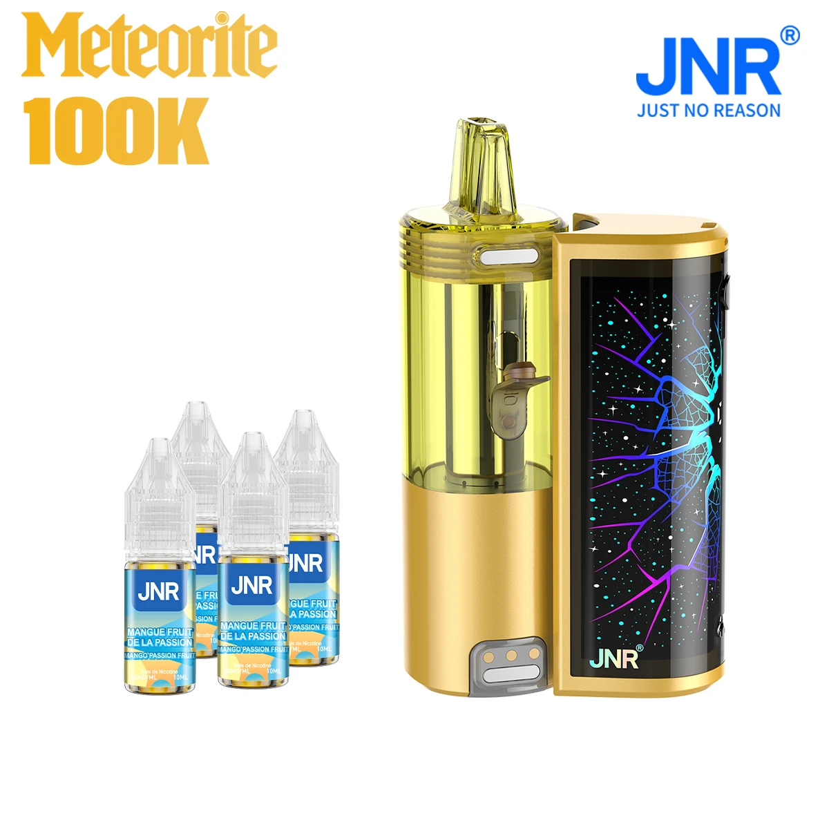 Puff JNR Météorite 100k Mango Passion Fruit 2% Nicotine (100% légale)